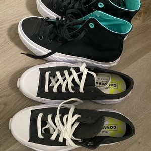 Two pairs of like new Converse sneakers